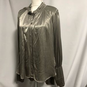 Grey Satin Blouse